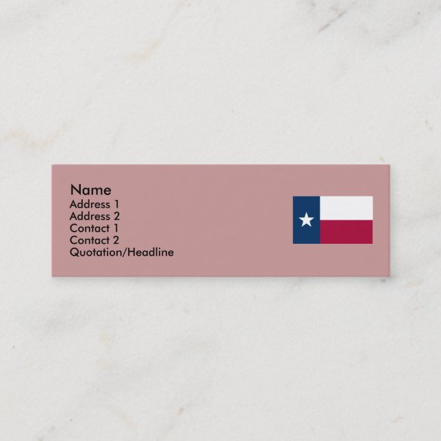 Carte De Visite Mini Drapeau d'état du Texas (Devant)