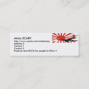 Carte De Visite Mini Drapeau japonais de Soleil Levant de bombardier de