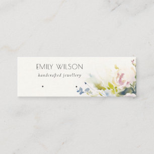 Carte De Visite Mini Écran à boucles d'oreille florale Rose