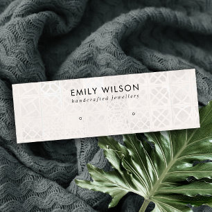 CARTE DE VISITE MINI ÉCRAN D'ÉTUDE DE TEXTURE DU TILE MAROCAIN BLANC