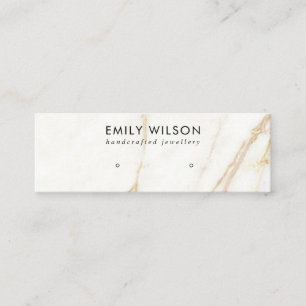 CARTE DE VISITE MINI ÉCRAN D'OREILLANCE EN MARBRE DE TEXTURE CALACATTA 