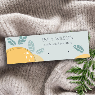 Carte De Visite Mini Écran d'oreille Abstrait au citron bleu