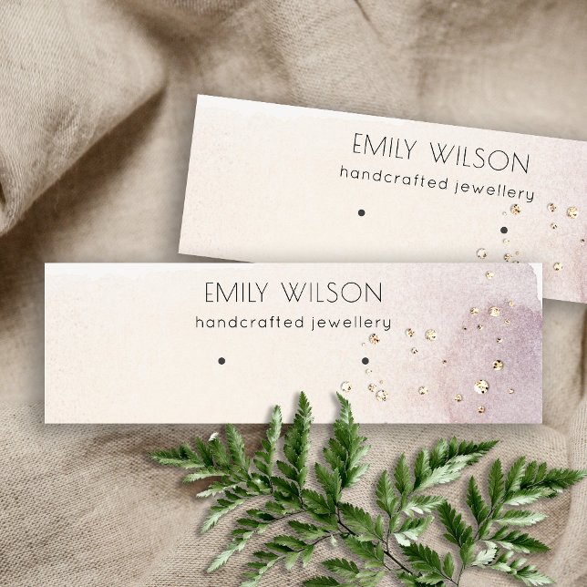 Carte De Visite Mini Écran d'oreille Abstrait Gold Purple (Créateur téléchargé)