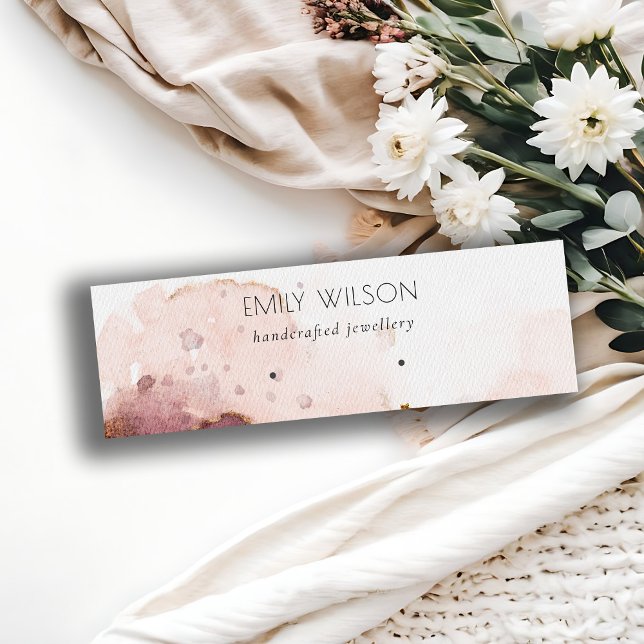 Carte De Visite Mini Écran d'oreille couleur rose Abstrait (Créateur téléchargé)