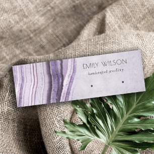 Carte De Visite Mini Écran d'oreille de la terre de l'agate Mauve Lila