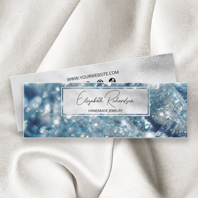 Carte De Visite Mini Écran d'oreille en verre chic luxe élégant (Créateur téléchargé)