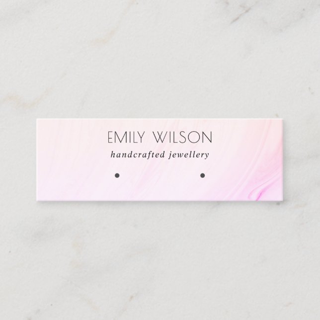 Carte De Visite Mini Écran d'oreille Lilac Blush Yellow Hologram Vagues (Devant)