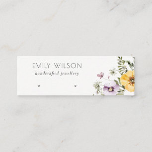 Carte De Visite Mini Écran d'oreille Lilac Fleur sauvage Jaune