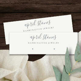 Carte De Visite Mini Écran d'oreille noir gris minimal