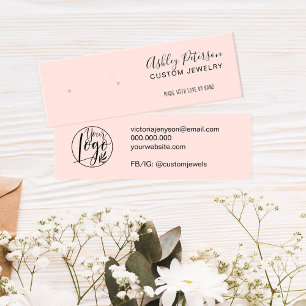 Carte De Visite Mini Écran minimaliste de bijoux rose vif