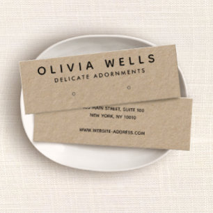Carte De Visite Mini Écran simple à oreille Kraft