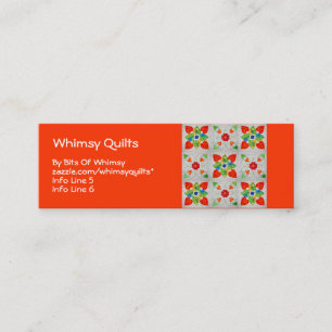 Carte De Visite Mini Édredon de coeur de neuf corrections