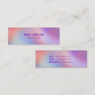 Carte De Visite Mini Effet Tie-Dye Aquarelle Floue Abstraite Chic Simpl