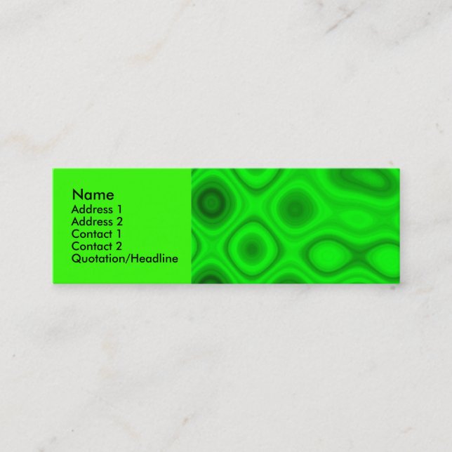 Carte De Visite Mini Electricité verte II - Modèle (Devant)