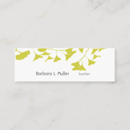 Carte De Visite Mini Elégant Automne Gold Ginkgo Luxe Professional
