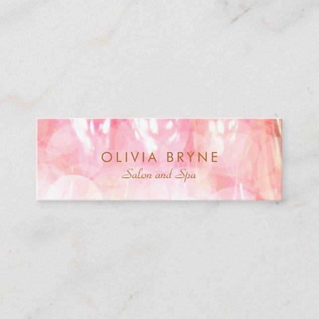 Carte De Visite Mini Elegant Bokeh Cosmetology Spa et salon (Devant)