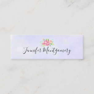 Carte De Visite Mini Elégant Bouquet de fleurs rose