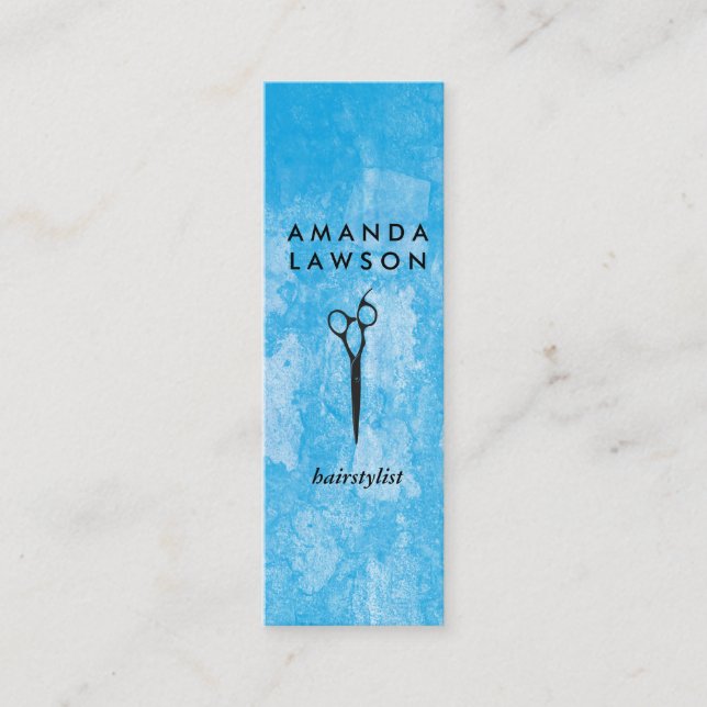 Carte De Visite Mini Elégant chic Shears Comb Grungy Texture (Devant)