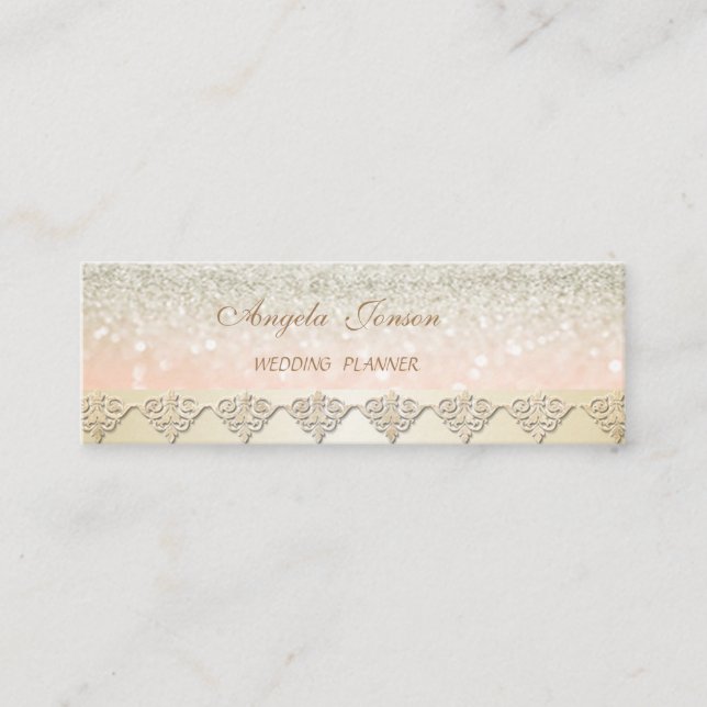 Carte De Visite Mini Élégant Design Chic Proffesional (Devant)