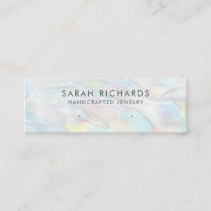 Carte De Visite Mini Élégant écran d'oreille Pastel Opal