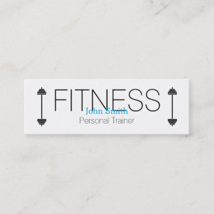 Carte De Visite Mini Élégant formateur de fitness personnel moderne