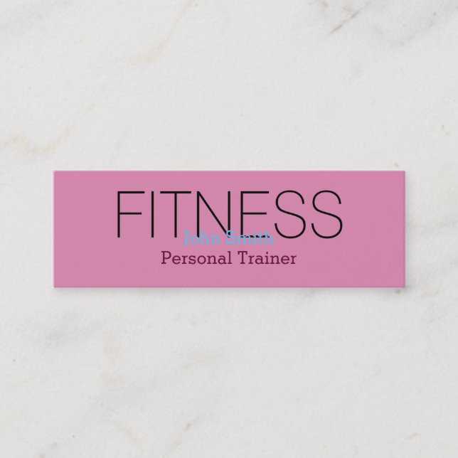 Carte De Visite Mini Élégant formateur de fitness personnel moderne (Devant)