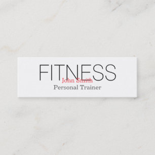 Carte De Visite Mini Élégant formateur de fitness personnel moderne