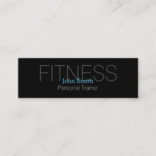 Carte De Visite Mini Élégant formateur de fitness personnel moderne