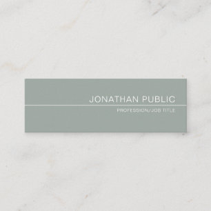 Carte De Visite Mini Elégant Green Sleek Design Luxe Professionnel