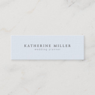Carte De Visite Mini Élégant linge bleu doux wedding planner minimal