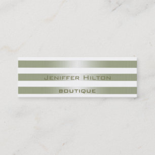 Carte De Visite Mini Élégant luxe professionnel rayures brillantes poin