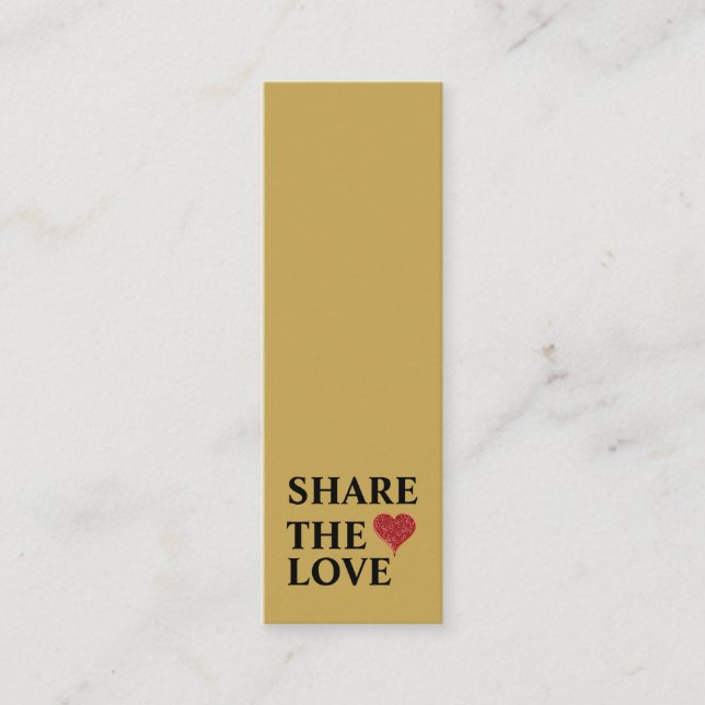 Carte De Visite Mini Élégant minimaliste moderne Red Heart Reference Ca (Devant)