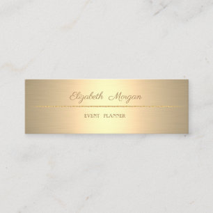 Carte De Visite Mini Élégant minimaliste Professionnel Simple, Faux Gol
