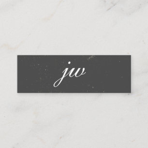 Carte De Visite Mini Élégant monogramme de texture