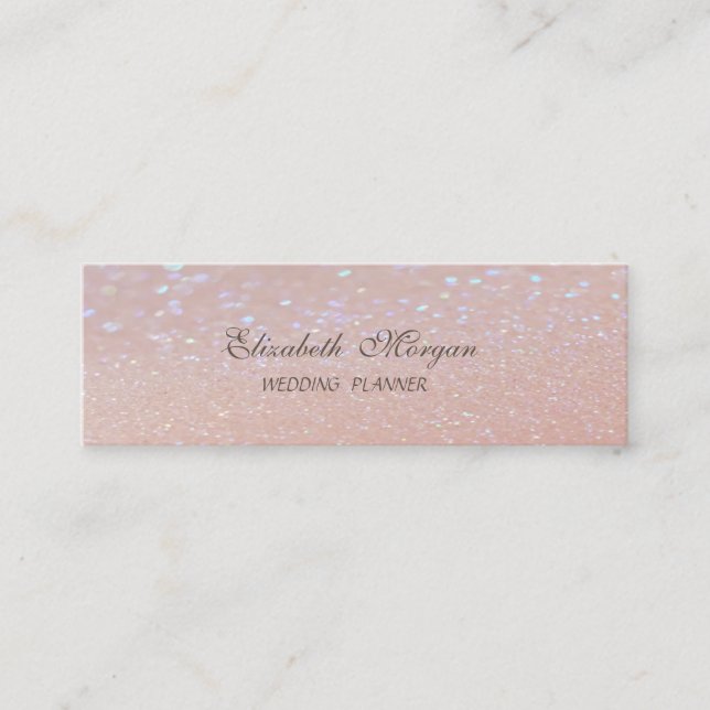 Carte De Visite Mini Élégant professionnel chic moderne Glittery Bokeh (Devant)