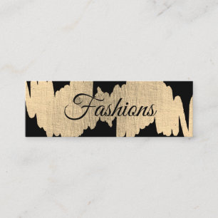 Carte De Visite Mini Élégant Script (or métallique)