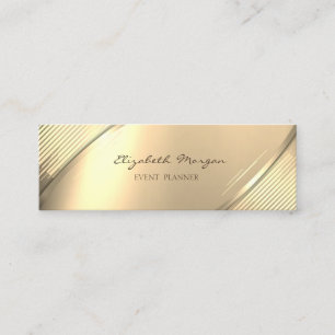 Carte De Visite Mini Élégant Tendance, Rayures Faux Or