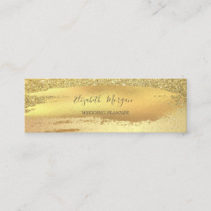 Carte De Visite Mini Elégante Parties scintillant en or Confetti, Bross