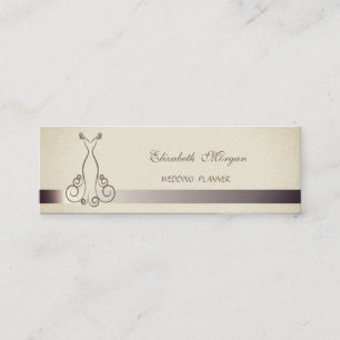 Carte De Visite Mini Élégante Professionnelle Élégante Glitterie, Robe