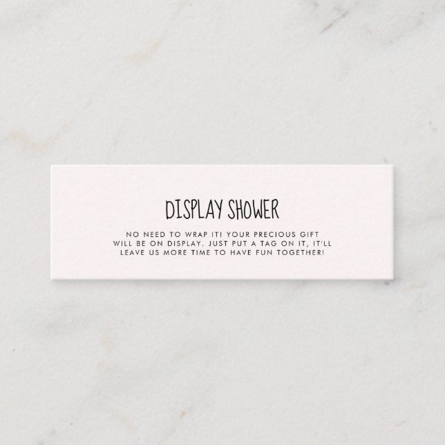 Carte De Visite Mini Eléphant rose mou Afficher la fiche douche insert (Devant)