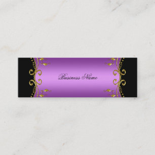 Carte De Visite Mini Élite Élégante Classe Violet Noir Or
