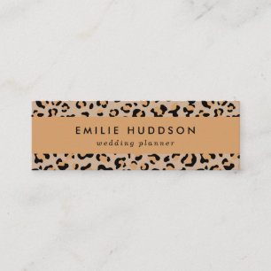Carte De Visite Mini Empreinte de léopard, Spots de léopard, Leopard Br