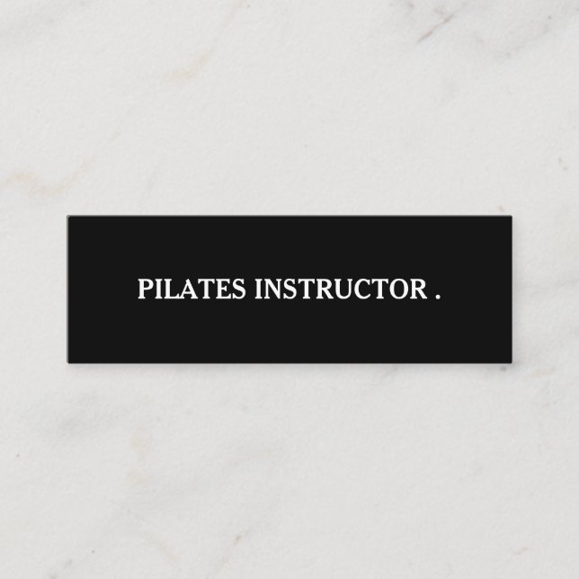 Carte De Visite Mini Enseignant Pilates Yoga (Devant)