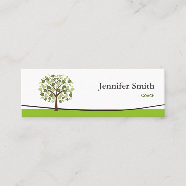 Carte De Visite Mini Entraîneur - Arbre de coeur (Devant)