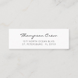 Carte De Visite Mini équipage nautique manuscrit