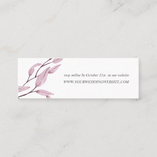 Carte De Visite Mini Ethereal Bourgogne feuille chic site Mariage