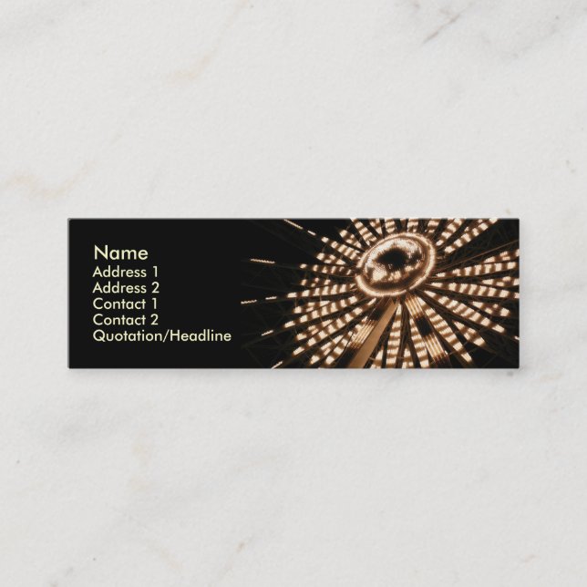 Carte De Visite Mini Étoile de Noël de la Grande Roue (Devant)