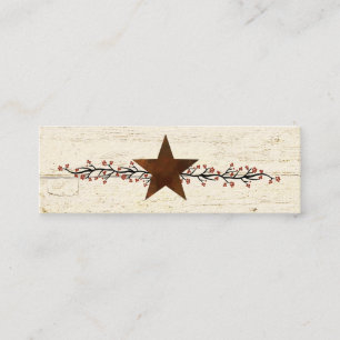 Carte De Visite Mini Étoile rouillée et baies