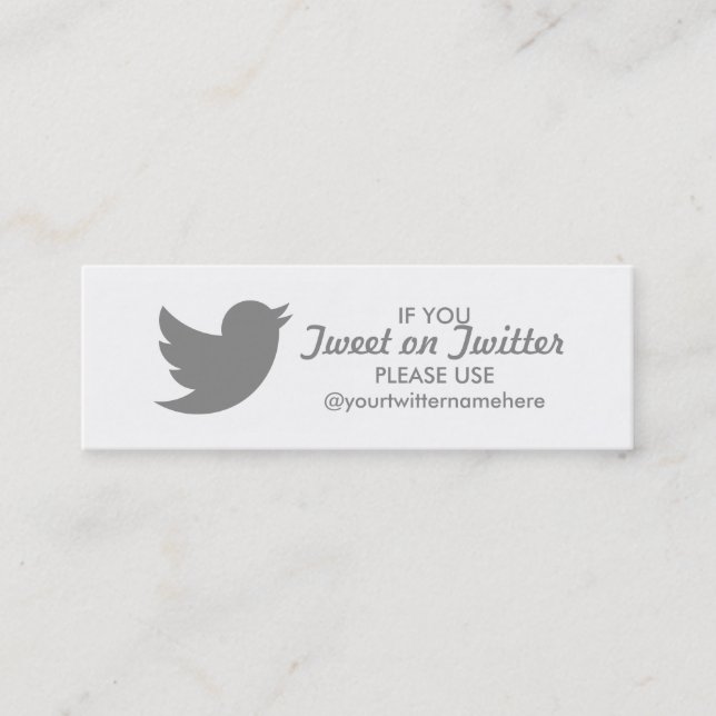 Carte De Visite Mini événement twitter (Devant)