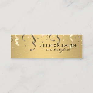 Carte De Visite Mini Événements Parti Popper et Confetti